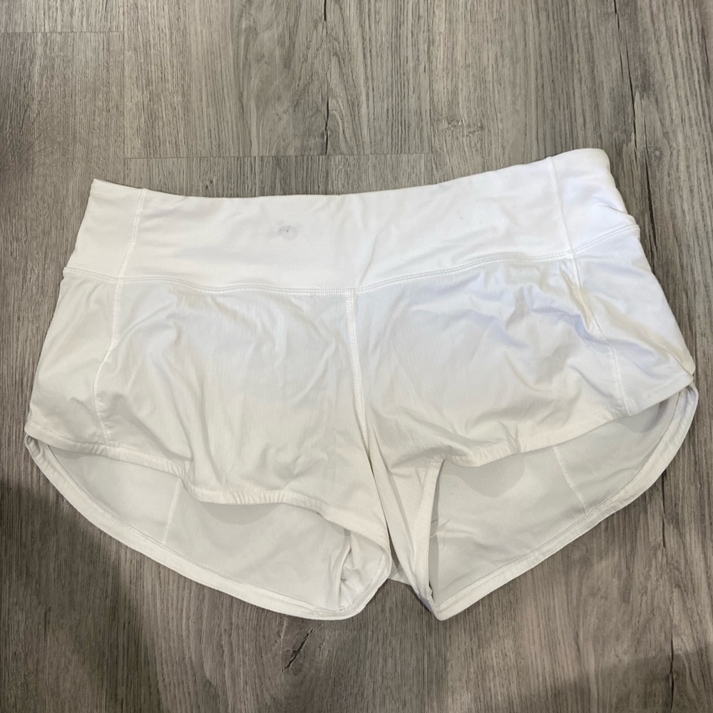White Lululemon shorts size 6